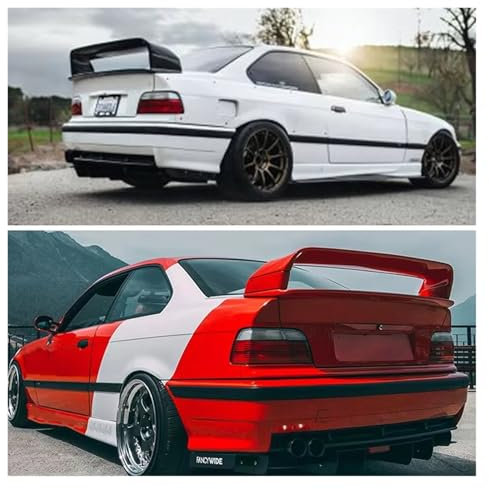 Heckspoiler Lippe Heckspoiler Aus ABS-Kunststoff Unlackiert Oder Glasig Schwarz Spoiler Für 3er-Serie E36 M3 1990–2000 Dachspoiler(Rot)