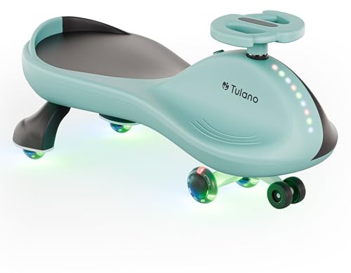 Tulano Focus 35 Rutschauto für Kinder ab 3 Jahren – Stabiles Kinderfahrzeug mit leuchtenden Gummirädern – Ergonomischer Sitz – Leise Fahrt – Belastbar bis 100 kg – Indoor & Outdoor – Grün