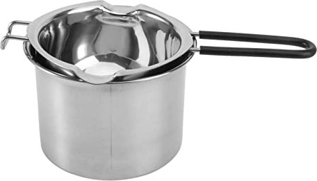 PartyKindom Schmelztiegel Edelstahl 304 Mit Silikongriff Zum Schokolade Schmelzen Und Butter Erwärmen Für Küche Und Gastronomie 14cm Doppelkessel Wasserbad Topf