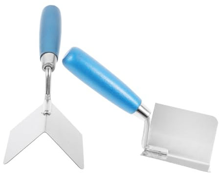 Hemobllo 2pièces Outil De Finition De Bord Acier avec Poignée Ergonomique pour Intérieurs Et Extérieurs Truelle Multi-Fonctionnelle pour Et