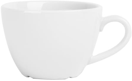 Olympia Whiteware Porcelain Flat White Cups 170ml, White (Pack of, 170 ml | Supplied in a bulk box of 12 for high-volume commercial catering setups, offering robust and reliable daily use.