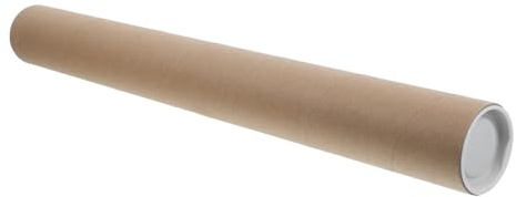 HOMOBABE Versandrolle Aus Kraftpapier 46cm Lang Runde Posterröhre Mit Kunststoffdeckel Stoßfeste Versandhülse Zum Schutz Von Postern Und Dokumenten