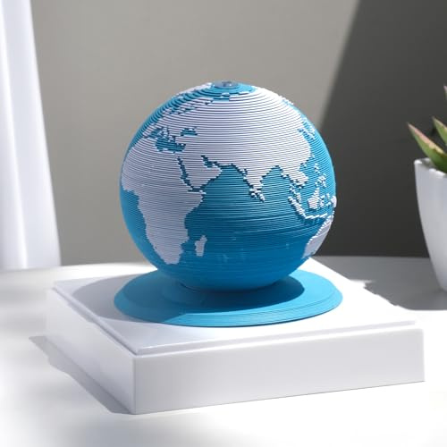 Schreibtischkalender 2026 3D Earth Time Piece Tear-Off Memo Pad - 365-Tage-Papier-Skulptur-Planungskalender mit Kunststoffsockel & klarem Acrylbezug - Inspirierende Tagesnotizen, Weihnachts