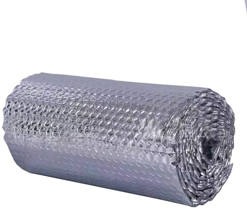 Panneaux réflecteurs pour radiateurs, Rouleau d'isolation à bulles en aluminium réfléchissant la chaleur, plusieurs tailles(1x5m)