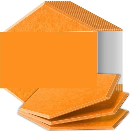Panneaux Acoustiques Hexagonaux Panneaux insonorisants haute densité résistants aux flammes absorbant le bruit éliminant les échos(06 Gold Copper,18 Pcs,0.9cm Medium Density)