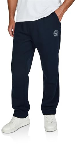 JACK & JONES JPSTKANE Landon Uncuffed SWT Pantalon de jogging pour homme Coupe décontractée Pantalon de sport Pantalon de loisirs Noir Gris Bleu Beige S M L XL XXL 3XL, Navy Blazer (12297454), L