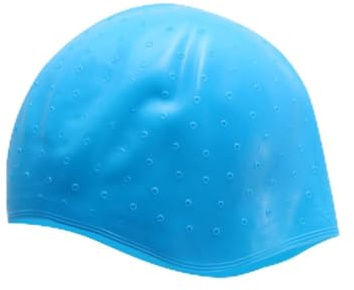 Mikinona Bonnet de Teinture Capillaire en Silicone et Petits Cercles Non Perforés avec Aiguilles, Ajustement Confortable pour Salon de Coiffure et Barber Shop