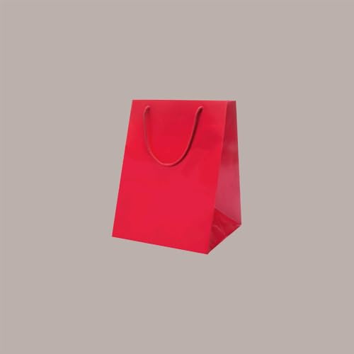Lucgel Panettone-Beutel, rot, matt, 24,5 x 24,5 x 33,5 cm, 10 Stück
