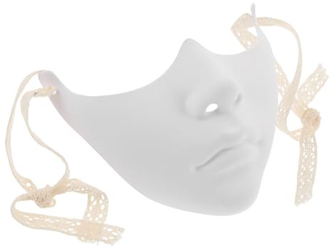 IMIKEYA Máscara de Media Cara de Mascarada para Halloween Fiesta de Cosplay y Carnaval Material Plástico Decoración Teatral Cubierta Facial Inferior