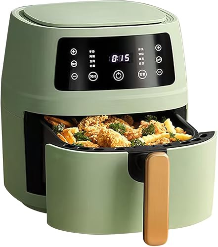 Friggitrice ad aria 6L senza olio, schermo touch intelligente, friggitrice elettrica multifunzionale di grande capacità