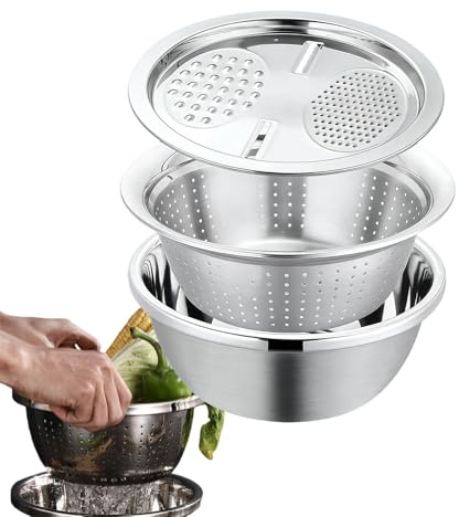 Set di Passino e da Cucina Scolapasta per verdure con grattugia