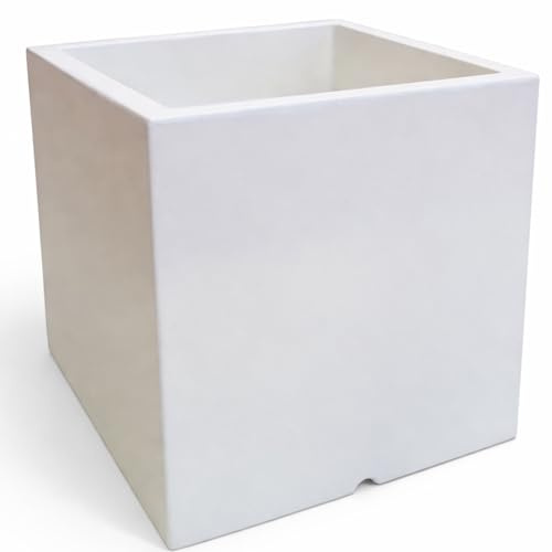 Ceracor Ceramicas Macetero Grande Exterior - Maceta Decorativa Jardín | 38x38x33 cm | Alta Resistencia Clima | Diseño Moderno | Ligero y Duradero | Ideal Plantas Grandes Interior Exterior