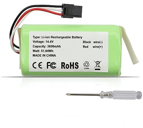 MULS Replacement Battery for Qihoo 360 S5 S7 S7 Pro T90 X9 LIFERO RX9 Robot Vacuum Cleaner with Tools 14.4V 3600mAh