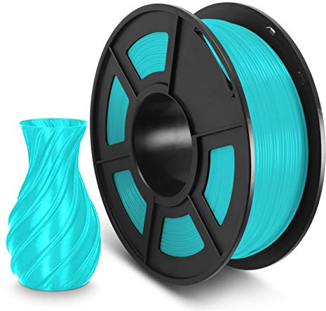 1 kg, 3D-Drucker-Filament PETG, 1,75 mm +/-0,05 mm, Kunststoff-Filament-Verbrauchsmaterialien PETG-Material, FDM-3D-Drucker-Druckmaterial, (Farbe: Cyan)
