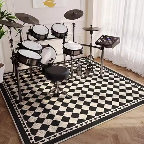 PPGE Home Drum-Teppich Schallschutzteppich für Bassdrum-Snare Schallschutz Klavier Teppich rutschfeste Teppiche rutschfeste Schallschutzmatte Trommelmatte(Size:160×180cm,Color:B)