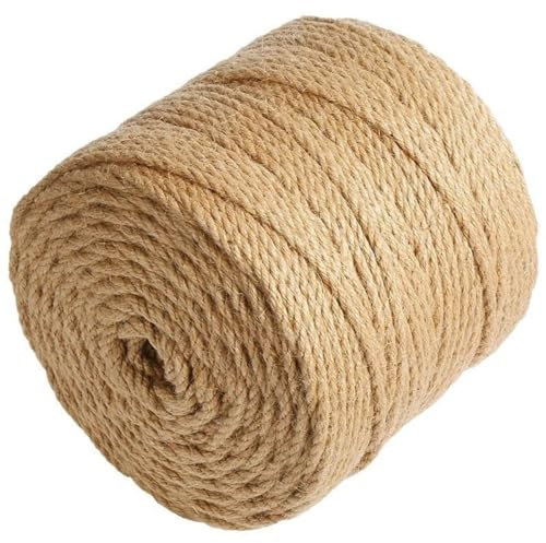RQSMYLR Cuerda de Yute Gruesa/Fina Natural 1mm/2mm/3mm/5mm/6mm/8mm/10mmCuerda de Cáñamo Natural, Rollo de Corde Yute para Embalaje, Decoración, Jardinería, Fotos, Regalos, Manualidades