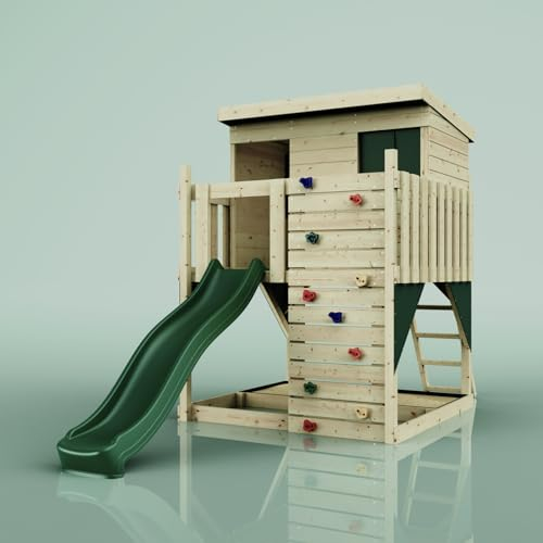 PolarPlay Stelzenhaus Polarstern aus Holz in Grün