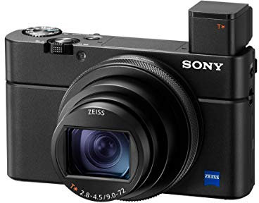 Sony RX100 VII | Advanced Premium Bridge Camera (1.0-Type Sensor, 24-200 mm F2.8-4.5 Zeiss Lens, Eye Tracking Autofocus for Human and Animal, 4K Movie Recording and Flip Screen) (Renewed)