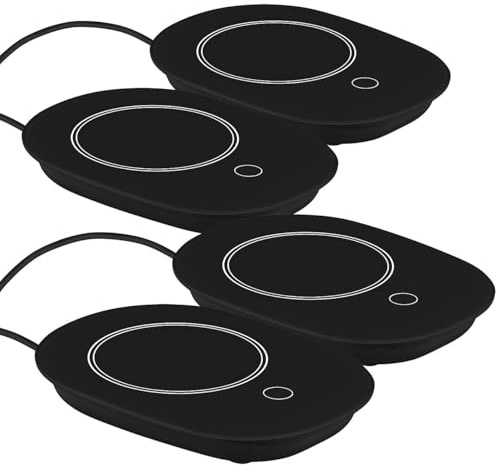 PEARL Kaffee Tassenwärmer: 4er-Set USB-Tassenwärmer mit Automatik- & Warmhalte-Funktion mit 55 °C (Heizplatte, Milch, Kfz)