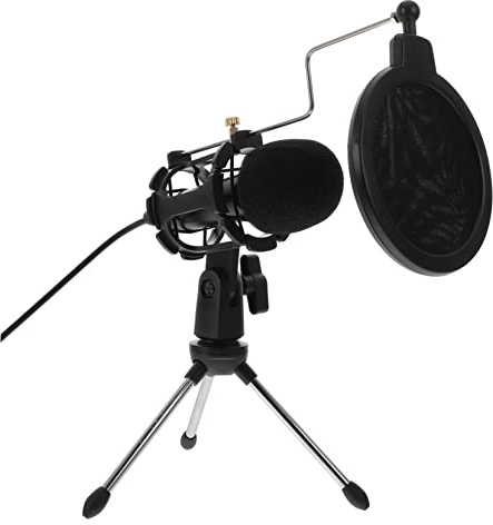 Artibetter 1set Microfono Condensatore Per Gaming e Podcast Microfono Per Laptop Con Supporto Tripode Per Registrazioni e Videochiamate