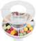 Euakee Bol à Collation en Silicone pour Stanley 40 oz, Plateau à Goûter en Silicone Réutilisable pour Gobelet Stanley 40 oz, Assiette à Snack Avec Couvercle Et Compartiments Blanc