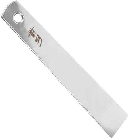 TEHAUX Polished Stainless Steel Leather Glue Spreader and Scraper Medium Size Flat Edge Craft Tool for Handmade Leatherwork DIY Applications