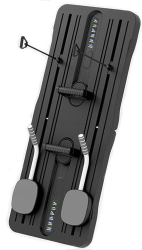 Iswawo Pilates Board, Faltbarer Pilates Reformer Maschine Set für Zuhause Multifunktional Bauchtrainer Automatischer Rückprall Workout Equipment, Core-Stärke, Gleichgewicht, Flexibilität (Schwarz)