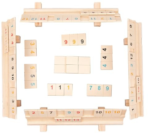 Reisegröße Rommé-Spiel Reisespiel 2-4 Partyspiele für Erwachsene und Kinder 160 Spielsteine 6 Spielregal