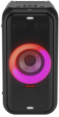 LG XBOOM DXL5T Bluetooth Speaker 200W, Portable Party Sound, Multi Colour Ring Lighting, Splashproof (IPX4), Up to 12 Hours of Playtime