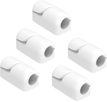 5 x Drahthalter, Kabelführung, Kabelhalter, für den Außenbereich, starker Kabelclip für Wand, Schreibtisch, Weihnachtslichterkette