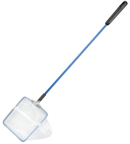 AQUANEAT Aquarium Fish Net, 4 inch Small Fish Tank Cleaning Net, Food Wastes Skimmer for Small Ponds and Pools