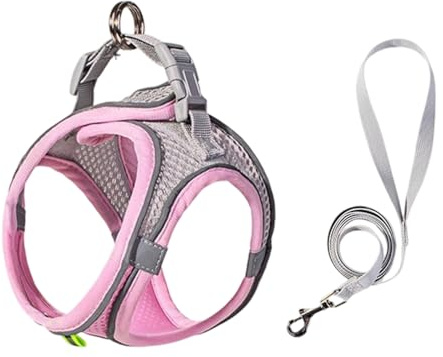 3. Weich gepolstertes Katzengeschirr, ausbruchsicheres Design mit reflektierenden Riemen, für Kätzchen, kleine Hunde, Outdoor-Reiseausrüstung, Trainingsgeschirr