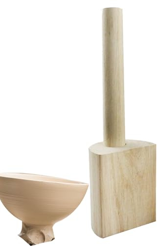 Yhsioaklo Mazzo di argilla in legno - Strumento in ceramica fatto a mano | artigianale ad alta durezza per progetti in ceramica, lavorazione in pelle e fai da te | Ideale per applicazioni di