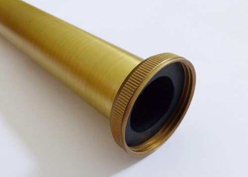 Nero Tauchrohr Verlängerung 32mm Bördelrohr Abfluss Siphon Ablauf Rohr Messing gebürstet 200 mm mit Mutter und Dichtung