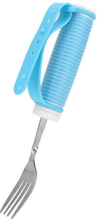 AMONIDA Tenedor Giratorio con Giratorio para Comer Fácilmente, Ayuda Ideal para Comer para Ancianos y Niños, Hecho de Acero Inoxidable Duradero