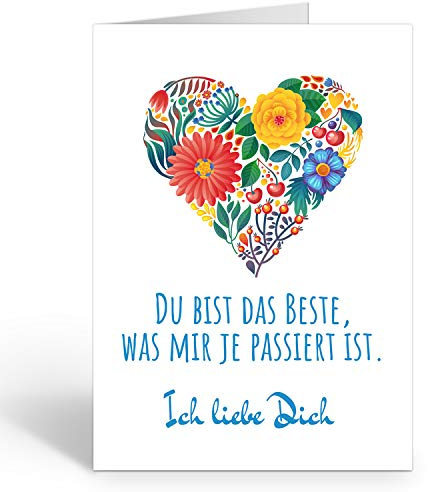 Große XXL Karte mit Umschlag (A4) /Motiv Das beste, was mir je passiert ist/Edle Design Klappkarte/Hochzeit/Liebe/Hochzeitstag/Valentinstag/Heiratsantrag/Edle Maxi-Karte