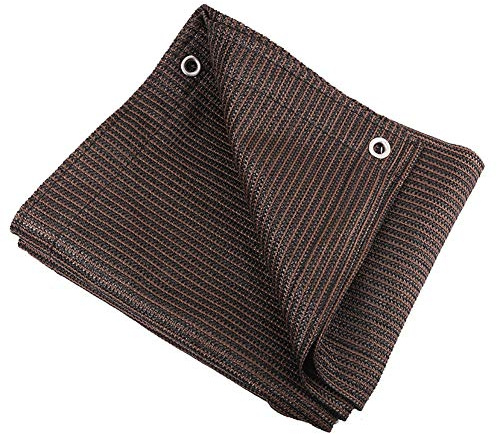 Voile Dombrage Épaisseur De Chiffrement De 95% Utilisée for La Pièce for Terrasse avec Balcon, 18 Tailles, Taille sur Mesure (Color : Brown, Size : 2x5m)
