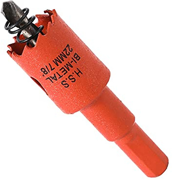 Dribotway Bi-Metall Lochsäge 7/8'' 22mm,M42 HSS Schneller Lochschneider,mit 1 Schaft und 1 Bohrer,Für Trockenbaumaterialien, Holz, Kunststoffe und Metalle, Schnitttiefe