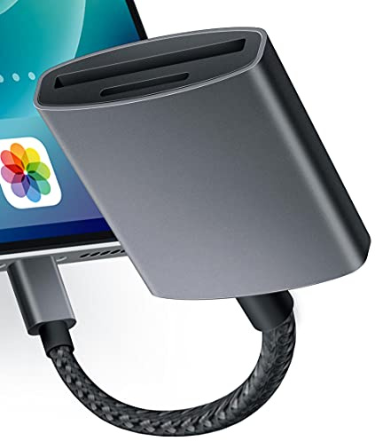 XdgeLoad SD Card Reader for iPhone/iPad, Lightning, Supports SLR, Action Cameras, Plug and Play
