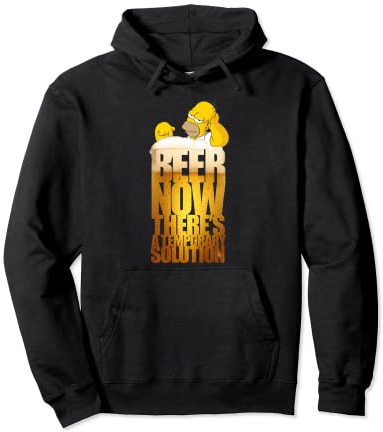 Los Simpsons Homer Beer Solution Humor elaborado Amante de la cerveza Sudadera con Capucha