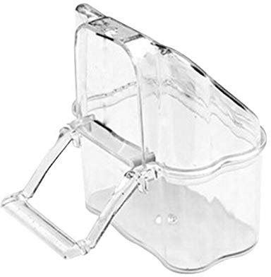 CHEBELLO Bird Feeders Parrot Bird Transparent Plastic Food Cup Bowl Company Clean Water Silo Waterer