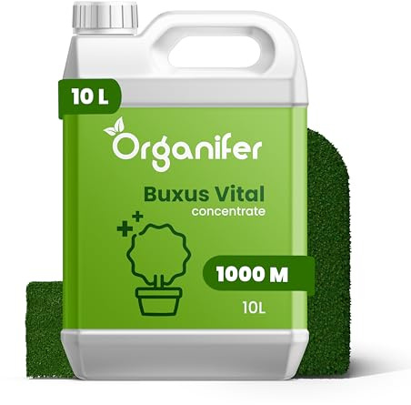 Buxus Vital 10 L - Concentrado Para Setos De 1000 Metros - Polilla Del Boj - Oruga Del Boj - Boj - Moho Buxbom - Resistente - Fertilizante - Fertilizante Para Plantas - Organifer
