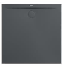 Kaldewei SUPERPLAN ZERO 1534-5, Duschwanne mit Wannenträger extraflach, 100x100cm, 353447980674, Farbe: warm grey 85