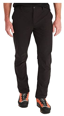 Marmot Scree Pant, Vandringsbyxor i softshell, friluftsbyxor som andas, vattenavvisande byxor, Män, Black, 36