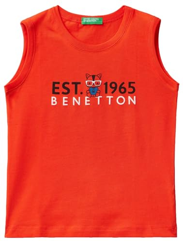 United Colors of Benetton Jungen Tanktop 3i1xgh00v Unterhemd, rot, 104 cm