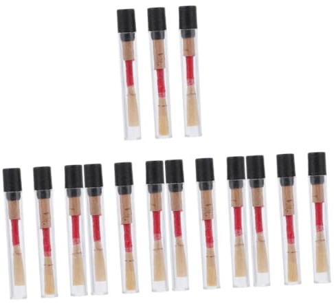 Toyvian 15stücke Praktische Oboen-rohre Holzfarbe Mit Aufbewahrungsboxen Professionelle Oboe-rohre Für Melodisches Spiel Hygienisch Verpackt Und Langlebig