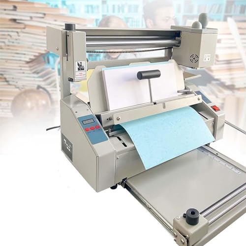 DPLXFPP A4-Buch-Desktop-Bindemaschine, Kabellose Klebe-Buchbindemaschine, Manuelle Heißklebe-Buchbindemaschine Mit Fräsrücken, Rauerer Bindemaschine Für Papierbücher, Alben, Notizbücher