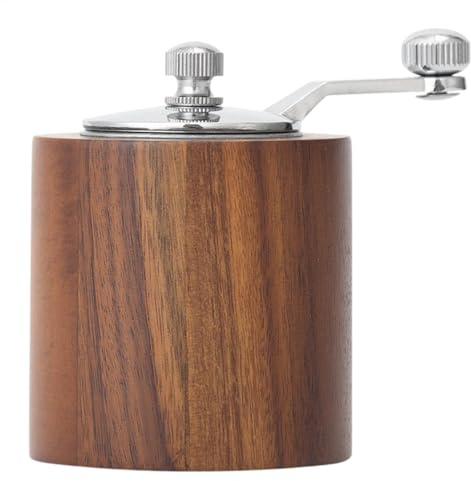 Macinapepe a manovella in legno, set di macinino portatile, con macina regolabile, perfetto sesamo, cumino, chicchi di caffè, grani di pepe e utensili da cucina migliorati per macinare i gadget