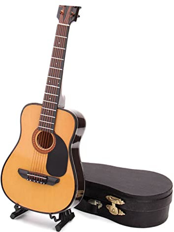 HAWILLOSCH Mini Chitarra Decorazione Di Chitarra 10 Cm, Modellino Strumento Musicale Resistente Per Casa, Regali e Foto, Decorazione Domestica Realistica