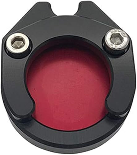 Motorradständer Motorrad Seitenständer Puck Motorräder für Yamaha für NVX 155 150 125 Für Aerox 155 Motorrad Ständer Fuß Seitenständer Verlängerungspolster Stützplatte(Rot)